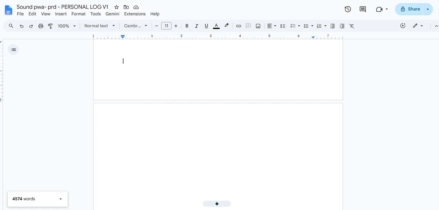 document in progress preview